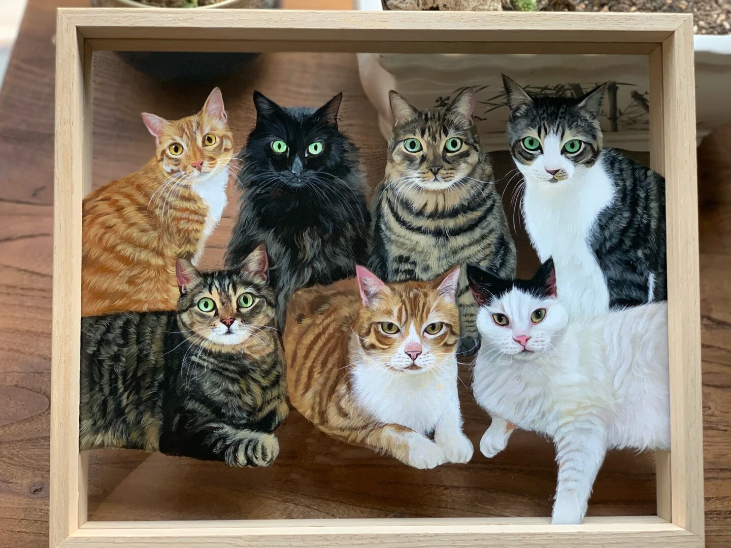 Custom Pet Portrait Painted on Glass (Acrylic Art)