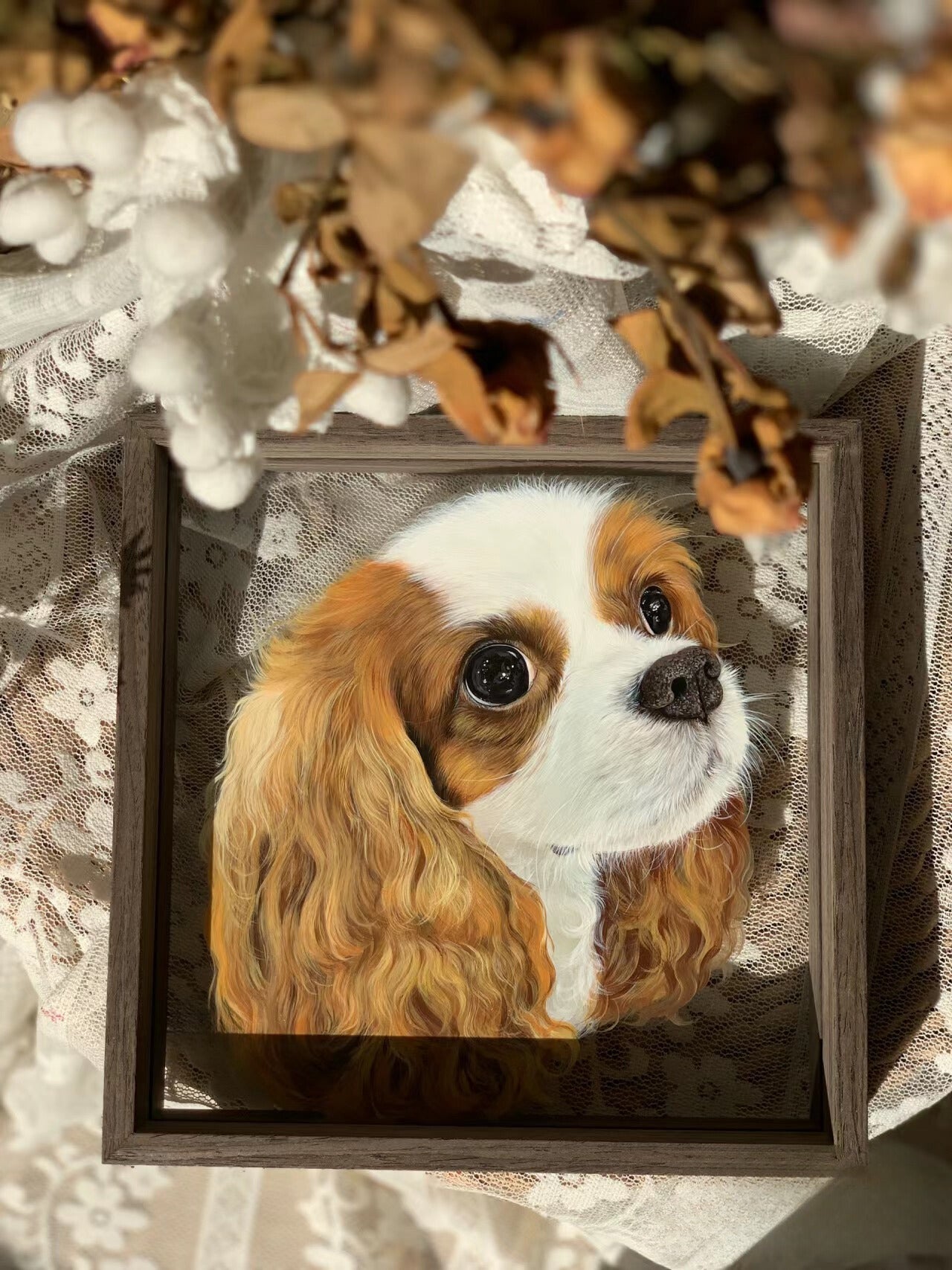 Custom Pet Portrait Painted on Glass (Acrylic Art)