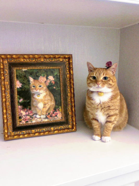 Custom Pet Oil Portrait – Hand-Painted from Photo on Premium Canvas