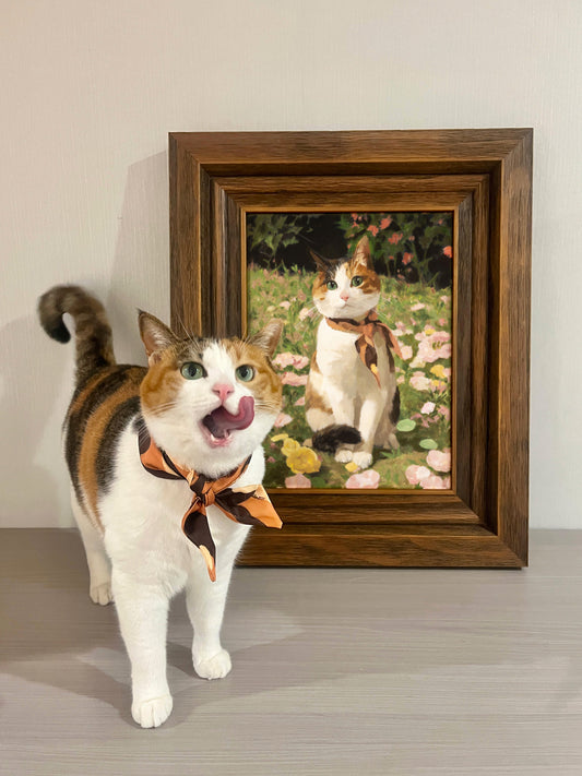 Custom Pet Oil Portrait – Hand-Painted from Photo on Premium Canvas