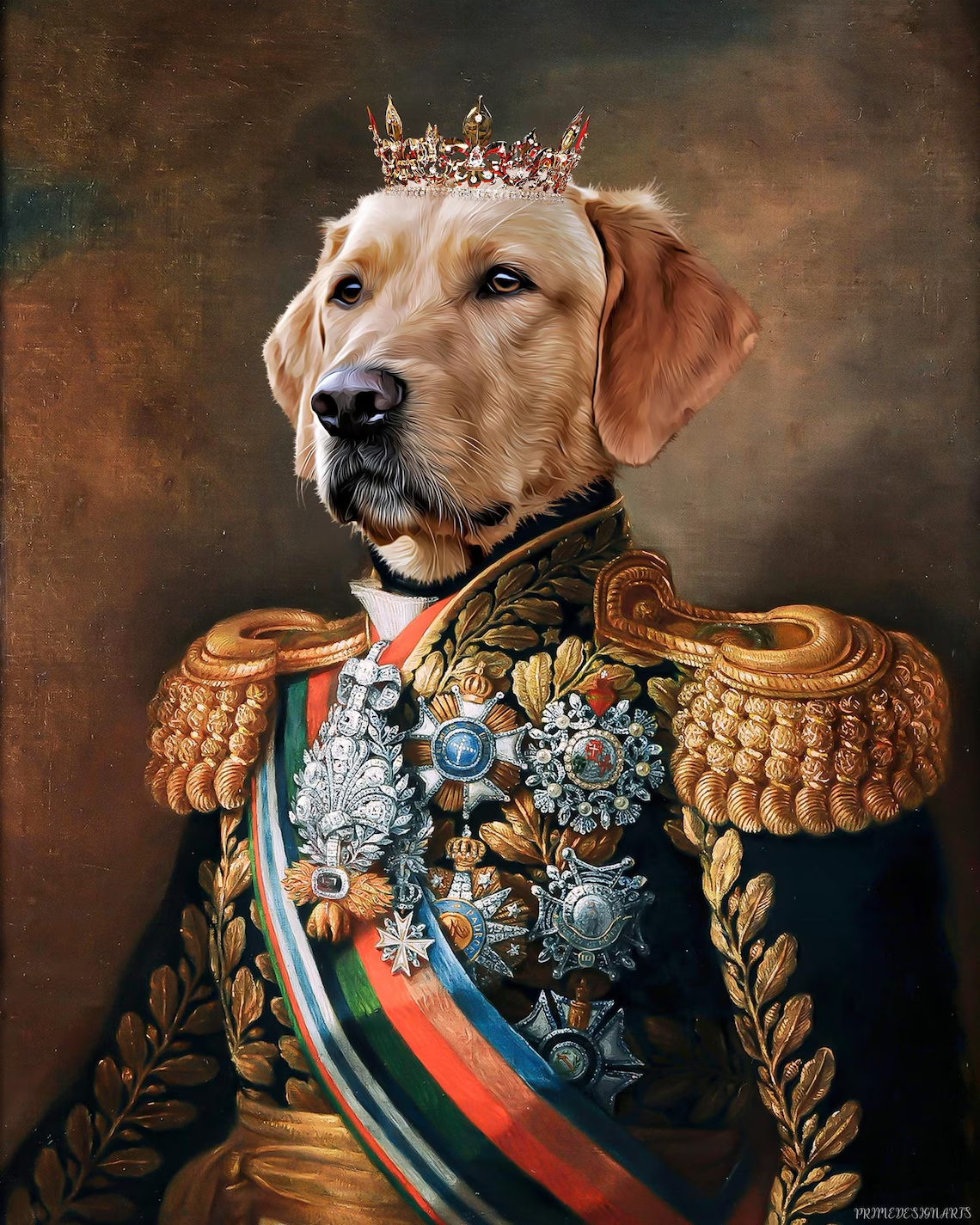 Custom Pet Portrait Painting Canvas, Renaissance Cat Portrait from Photo, Royal Pet King Portrait Painting Digital Art, Christmas Gift