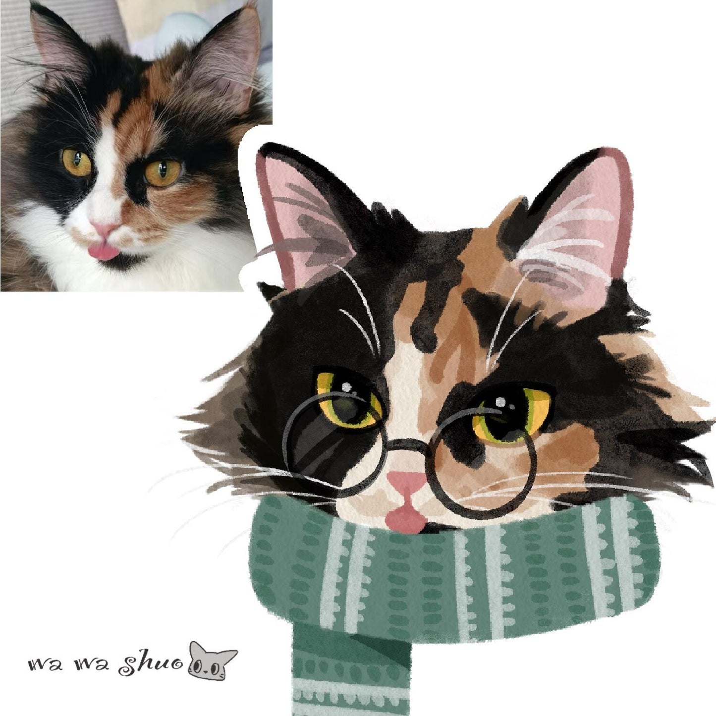 Turn Your Pet Photo into a Custom Portrait — Realistic or Abstract Style in Oil Painting, Watercolor, Colored Pencil & Cartoon